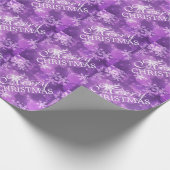 Papier Cadeau Pourpre élégant d'étincelle de vacances de Joyeux (Coin)