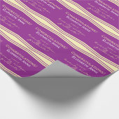 Papier Cadeau Pourpre et or, classe de 2016, personnalisée (Coin)
