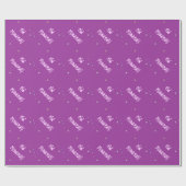 Papier Cadeau Pourpre étoilé et or d'Eid Mubarak (Plat)