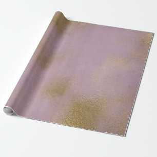 Papier Cadeau Pourpre lilas en verre affligé de lavande d'or