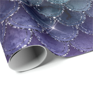 Papier Cadeau Pourpre turquoise violet de marine de parties