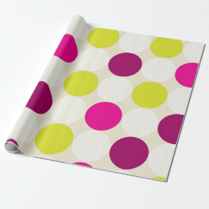 Papier Cadeau Pourpres et Jaunes