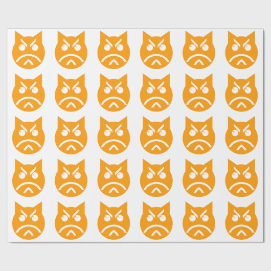 Papier Cadeau Poussage Emoji Chat (Plat)