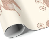 Papier Cadeau Poussette pour bébé mignon (Coin rond)