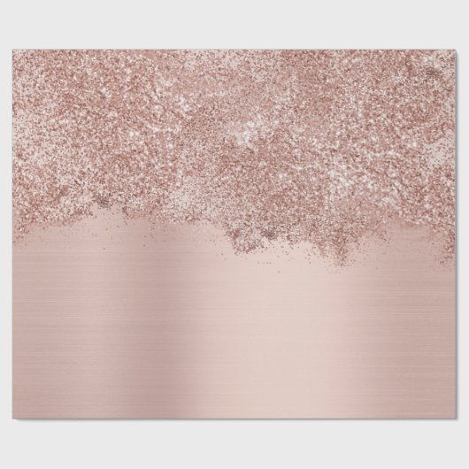 Papier Cadeau Poussière de Parties scintillant rose Gold Blush R (Plat)
