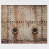 PAPIER CADEAU POUSSIÈRE ET TEXTURE SUR LES CÔTÉS EN PLAQUE MÉTAL (Plat)