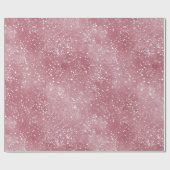 Papier Cadeau Poussière Rose Romantique Motif Paillettes Blanche (Plat)