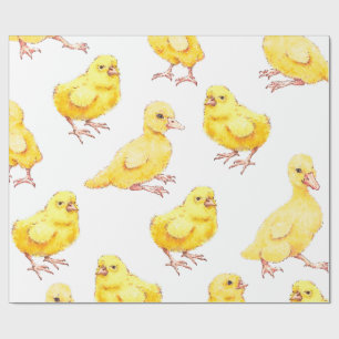 Papier Cadeau Poussins de Pâques