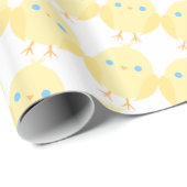 Papier Cadeau Poussins de Pâques (Coin rond)