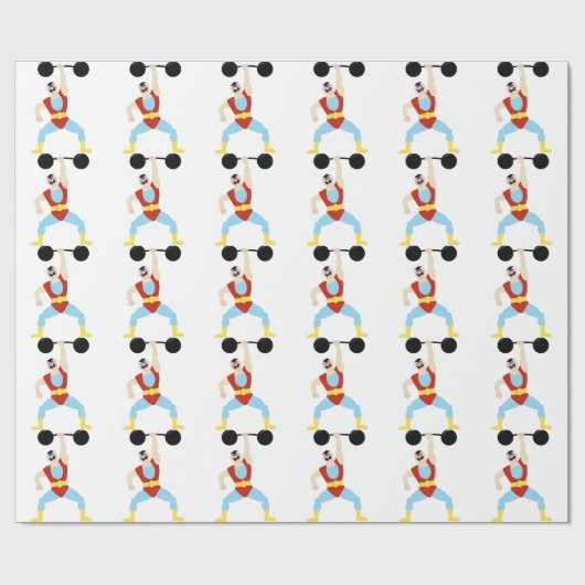 Papier Cadeau Poussoir de poids (Plat)