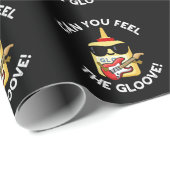 Papier Cadeau Pouvez-Vous Sentir Le Gloove Funny Glue Pun Dark B (Coin rond)