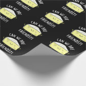 Papier Cadeau Pouvons-nous Brider amis Funny Cheese Pun Dark BG (Coin)