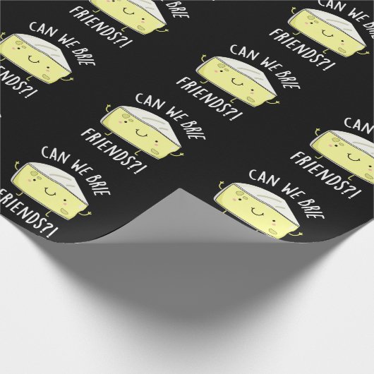 Papier Cadeau Pouvons-nous Brider amis Funny Cheese Pun Dark BG (Coin)