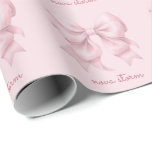 Papier Cadeau Pow rose tendance personnalisée avec le nom Monogr<br><div class="desc">Faites-vous plaisir grâce à notre botte rose tendance personnalisée avec le Papier à enveloppement Monogram, un mélange parfait de style chic et personnalisé. Ce papier d'emballage présente un design d'arc coquette rose qui ajoute une touche d'élégance et de féminité à tout cadeau. Idéal pour ceux qui aiment l'esthétique coquette branchée,...</div>