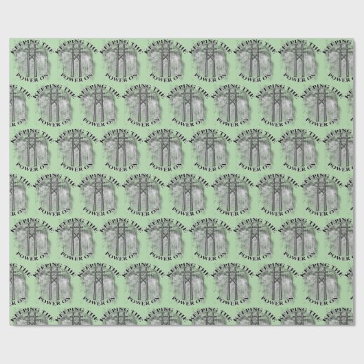 Papier Cadeau Power Lineman (Plat)