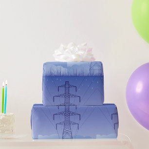 Papier Cadeau Power Pylons Starry Sky