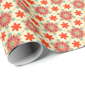 Papier Cadeau PP 577 Fleurs 3 sur 3 (Coin rond)