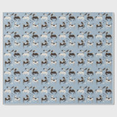 Papier Cadeau Prancing Folk Art Circus Horaires Toutes Les Occas (Plat)