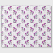 Papier Cadeau Prancing Unicorns  Wrapping Paper (Plat)