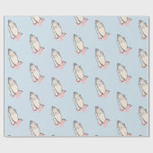 Papier Cadeau Prayer mains bleu et rose envelopper cadeau (Plat)