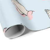 Papier Cadeau Prayer mains bleu et rose envelopper cadeau (Coin rond)