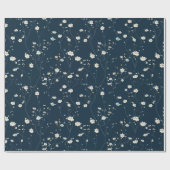 Papier Cadeau pré fleur sauvage, aquarelle boho fleurs sauvages, (Plat)