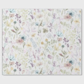 Papier Cadeau pré floral de printemps (Plat)