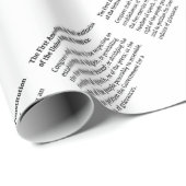 Papier Cadeau Premier amendement de la Constitution (Coin rond)