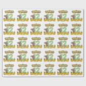 Papier Cadeau Premier anniversaire bébé 12 mois (Plat)