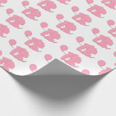 Papier Cadeau Premier anniversaire de chiot rose de bébé (Coin)