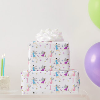 Papier Cadeau Premier anniversaire de fée