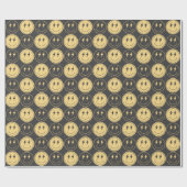 Papier Cadeau Premier anniversaire du cool One Boy À damiers Rét (Plat)