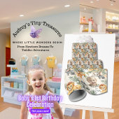 Papier Cadeau Premier anniversaire du garçon - Jungle Safari pap