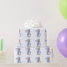 Premier anniversaire lapin classique tenant des ba