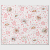 Papier Cadeau Premier Anniversaire Lovebug Personnaliser l'envel (Plat)