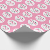 Papier Cadeau Premier Anniversaire Rose (Coin)
