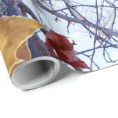 Papier Cadeau Premier Camouflage hivernal de neige (Coin rond)