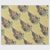 Papier Cadeau Premier Etats-Unis cru patriotique de drapeau (Plat)