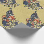 Papier Cadeau Premier Etats-Unis cru patriotique de drapeau (Coin)