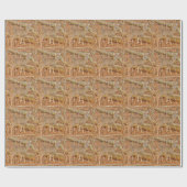 Papier Cadeau Premier hiver du Cerf de Bébé (Plat)