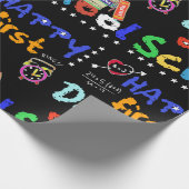 Papier Cadeau Premier jour heureux des perspectives mignonnes de (Coin)