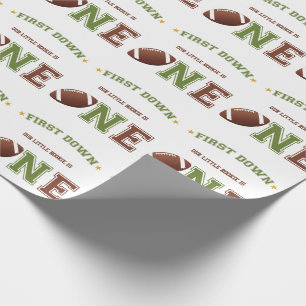 Papier Cadeau Premier match de football d'anniversaire