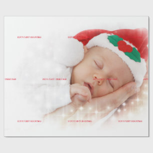 PAPIER CADEAU PREMIER NOËL DE BÉBÉ