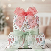 Papier Cadeau Premier Noël de Bébé Mignon