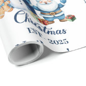 Papier Cadeau Premier Noël de Petit Garçon  (Coin rond)