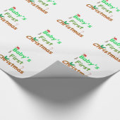 Papier Cadeau Premier Noël du bébé (Coin)