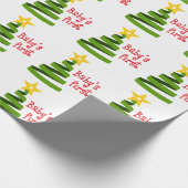 Papier Cadeau Premier Noël du bébé (Coin)