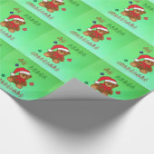 Papier Cadeau Premier Noël du bébé - nom customisé - (Coin)