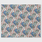 Papier Cadeau Premier répondeur patriotique (Plat)