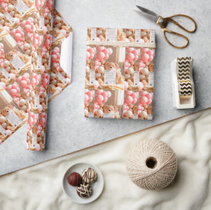 Papier Cadeau Première année d'anniversaire d'automne de fille o